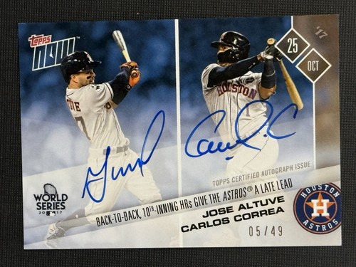 Carlos Correa, Jose Altuve [Autograph] #824B 2017 Topps Now card