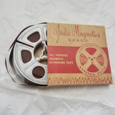 Audio Magnetics 3" Magnetic Recording Tape Original Mailing Box Vintage