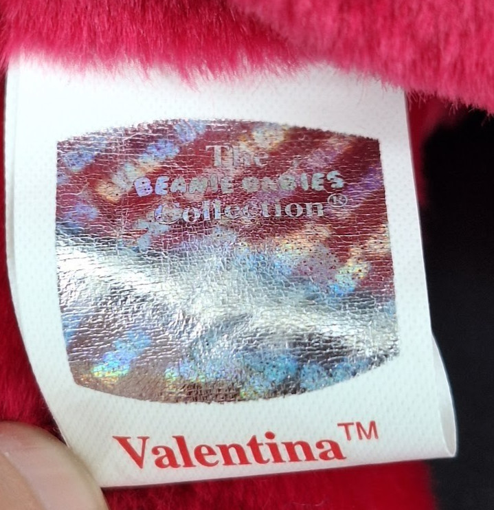 Lot of 5 TY Beanie Babies  Valentina/Valentino/Smart/Snowball/Scoop w/  Cases thumbnail 4