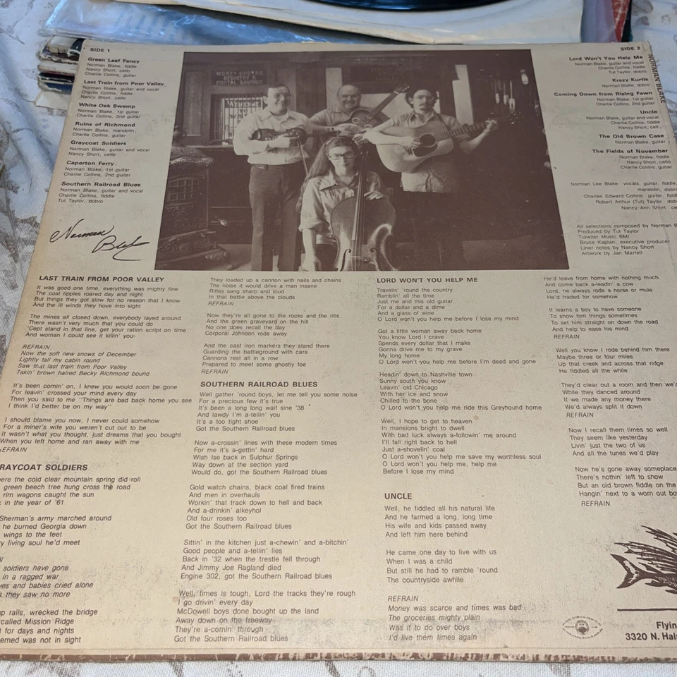 The Fields Of November Norman Blake Flying Fish Records 23209 1974 LP Vinyl - Image 2 of 4