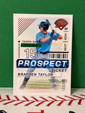 Brayden Taylor 2024 Panini Prospect Edition Prospect Ticket Red 123/299 TB Rays