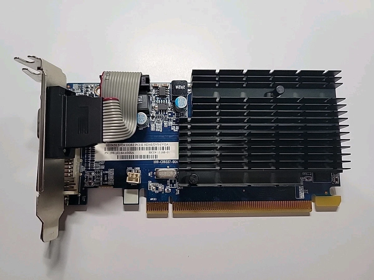 Carte Graphique ATI Radeon HD 5450 – 512 Mo DDR3 – Low Cost Pour Bureautique Ou PC Cinéma