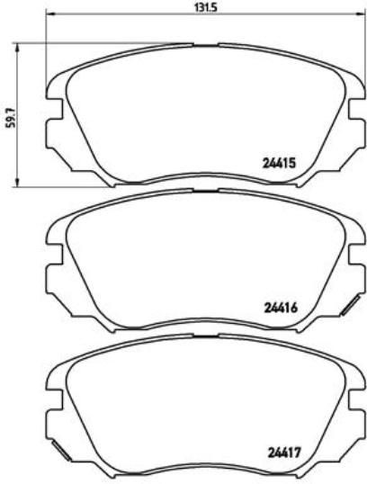 Plaquettes de frein Brembo avec traitement thermique anti-bruit