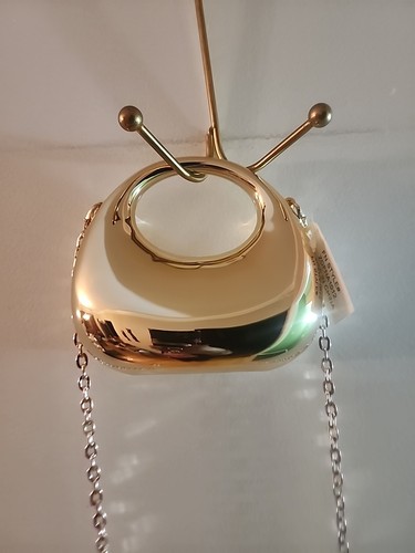 Fashion Nova The Girl's Night Out Gold Acrylic Gold Mini Crossbody Handbag NWT