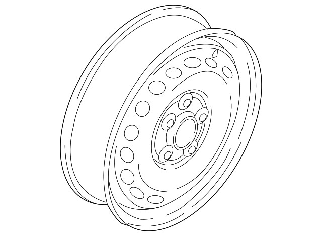 Rueda de repuesto para Volkswagen (N/P 5Q0-601-027-BT-03C)