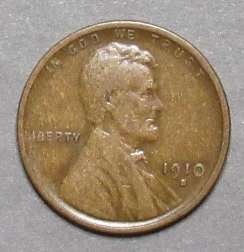 1910-S Lincoln Head Cent Attractive F-VF