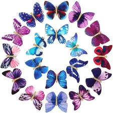 18 Pieces Glitter Butterfly Hair Clips Fresh Styles Mysterious Styles