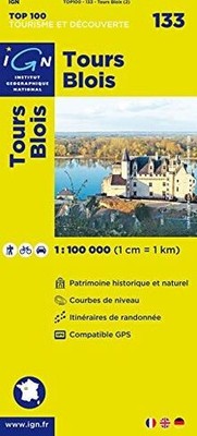 IGN 1 : 100 000 Tours Blois: Top 100 Tourisme et Découve... | Buch | Zustand gut