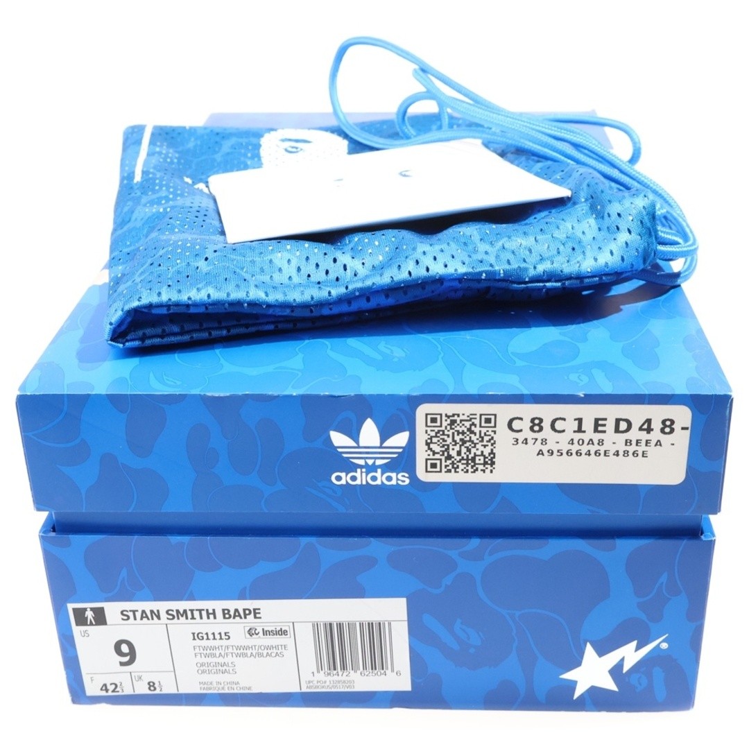 adidas XA BATHING APE STAN SMITH 30TH ANNIVERSARY WHITE ABBACING LOW CUT Used e4 thumbnail 6