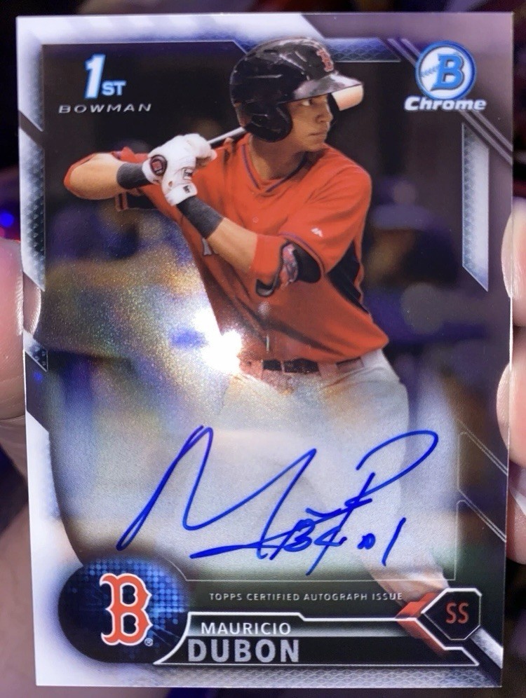 2016 Mauricio Dubon Bowman Chrome Rookie AUTO