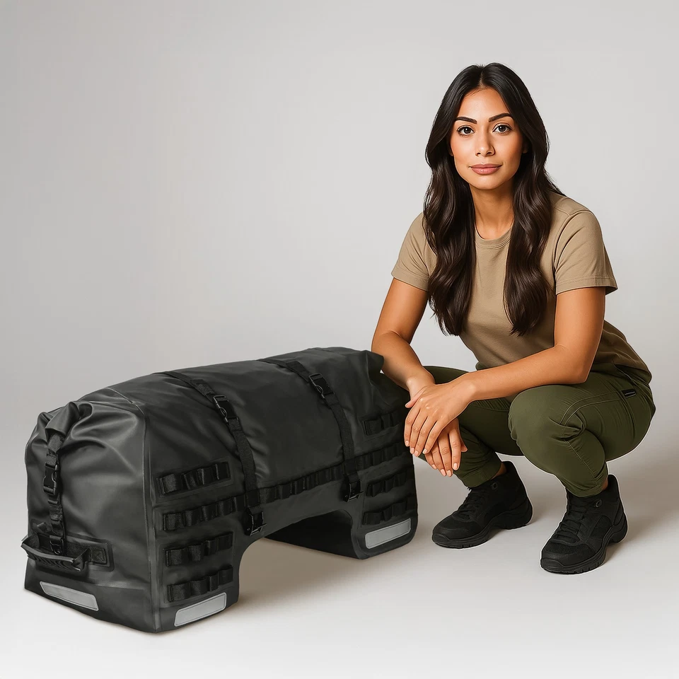 Motorrad Hecktasche 70 L - Wasserdichte Gepäcktasche mit Rollverschluss - Bild 3 von 4