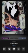 DIGITAL TOPPS WWE SLAM Sami Zayn RETRO 26 SUPER RARE WHITE RELIC Read