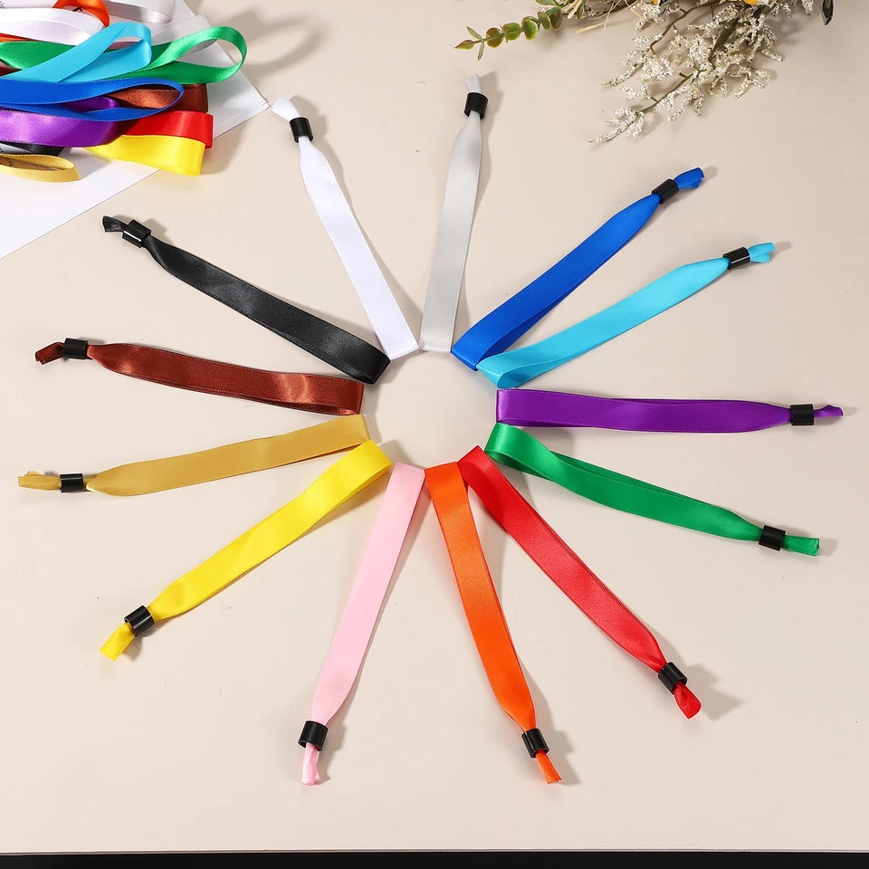 50 Pcs Cloth Event Wristband, Disposable Wrist Bands, Black - Image 4 of 4