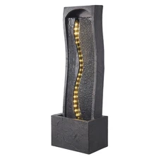 VEVOR Outdoor Water Fountain 38.58 in Height Fountain Waterfall 1-Tier Floor Sta