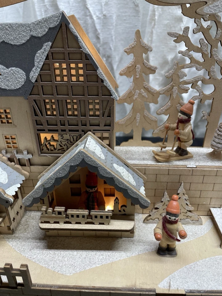 Деревянный рождественский декор многоярусная подсветка, арка шенгенской свечи 15x20 - Изображение 4 из 4