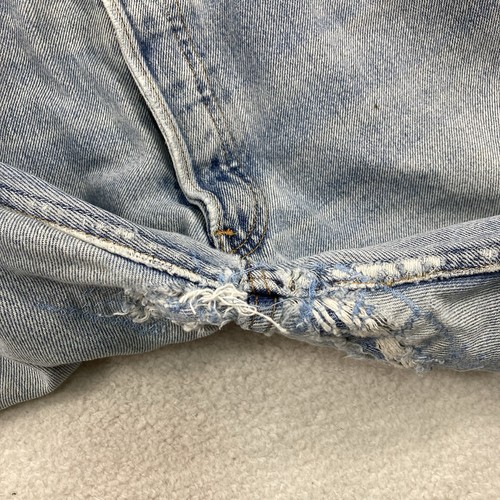 Jeans vintage Levi’s 501 uomo 31x36 blu chiaro invecchiato Boro Sashiko biker Y2K - Foto 17 di 20