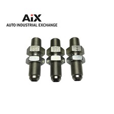 Lot of 3 Parker 6-6 WFTX-WLN-S 3/8” Flare x 3/8” NPT Steel Bulkhead Adapters