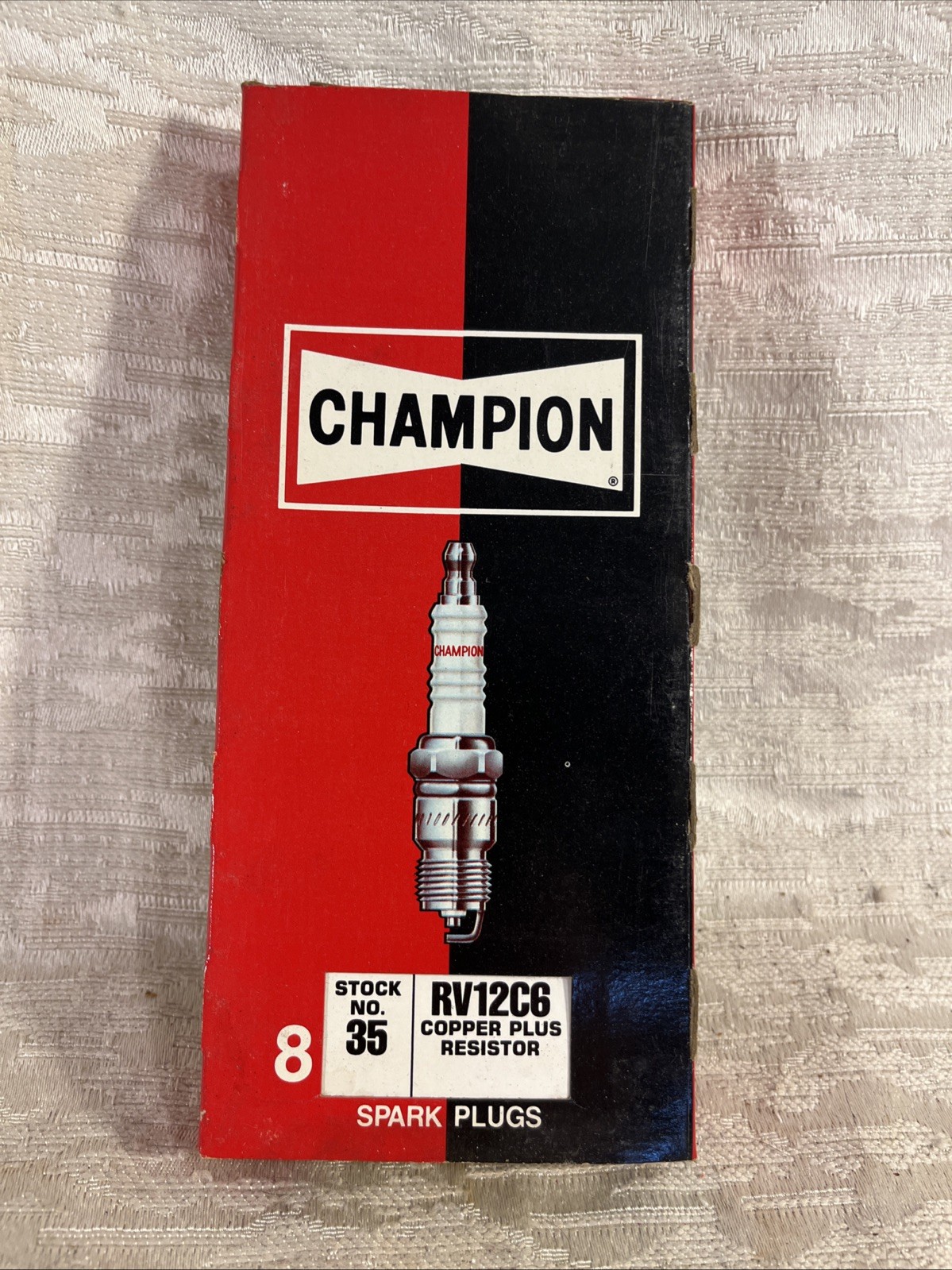 Champion Copper Plus 35 RV12C6 Copper Plus Spark Plugs - Box of 8 NOS -- 9602