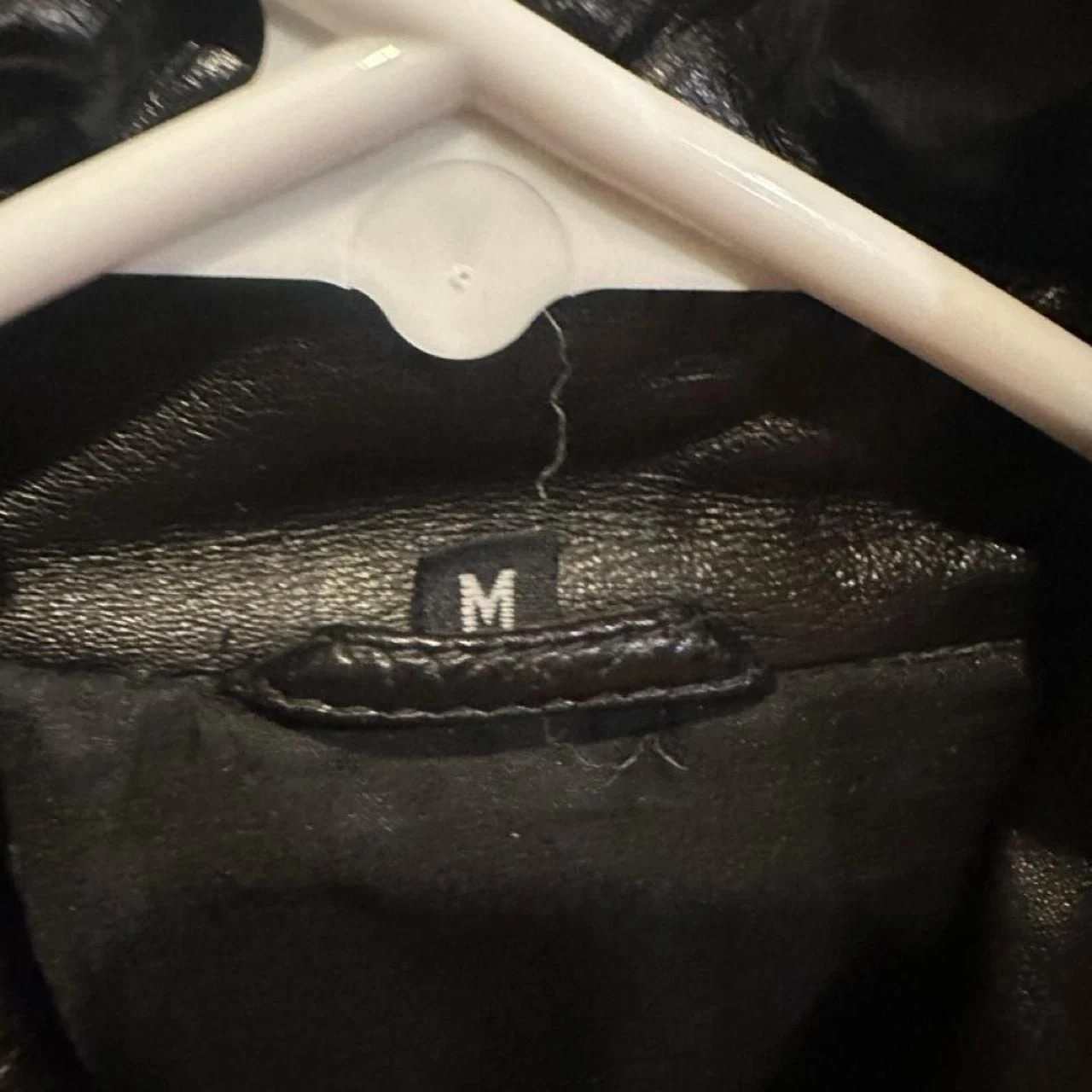 Vintage Black leather jacket, soft fit image 3