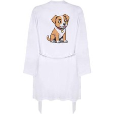'Pixel Art Dog' Adult Dressing Robe / Gown RO059859 