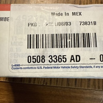 Genuine Mopar Turbo Boost Pressure Sensor 5083365AD 5.9L DIESEL 2000-2001 RAM