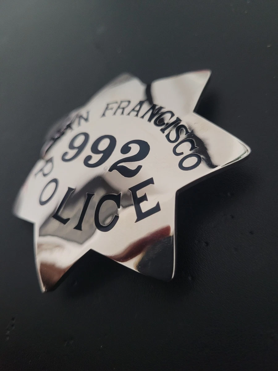 obsolete San Francisco Police badge hallmarked and dated