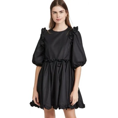 EN SAISON Poplin Scallop Detail Mini Dress Approx Medium