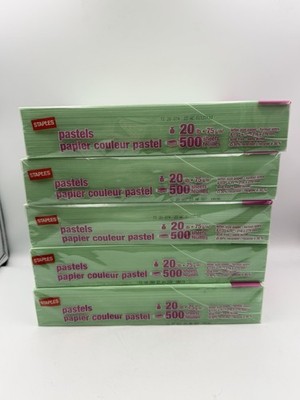 Staples 30% Recycled Color Copy Paper, 20 lbs., 8.5'' x 11'', x Green. LOT OF 5!
