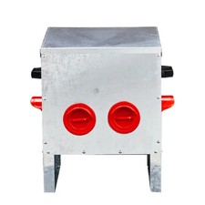 Automatic 4-Port Metal Chicken Feeder   Rodent Proof Galvanized Hen Coop Feeder