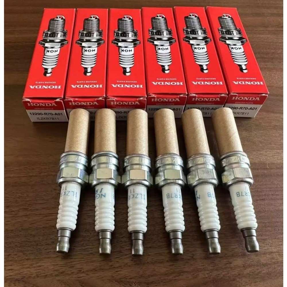 6PCS Genuine OEM NGK Iridium Spark Plugs For Honda 12290-R70-A01 ILZKR7B11