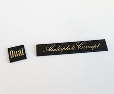 Dual CS 505-3 CS 505-4 Audiophile Concept Turntable Plinth Badge Set