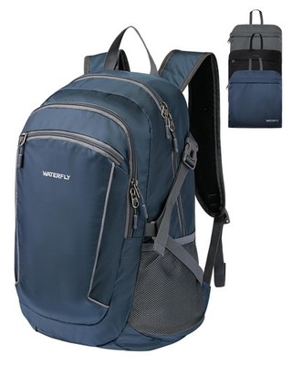 Waterfly faltbarer leichter Wanderrucksack: 28L packbar L, dunkelblau 