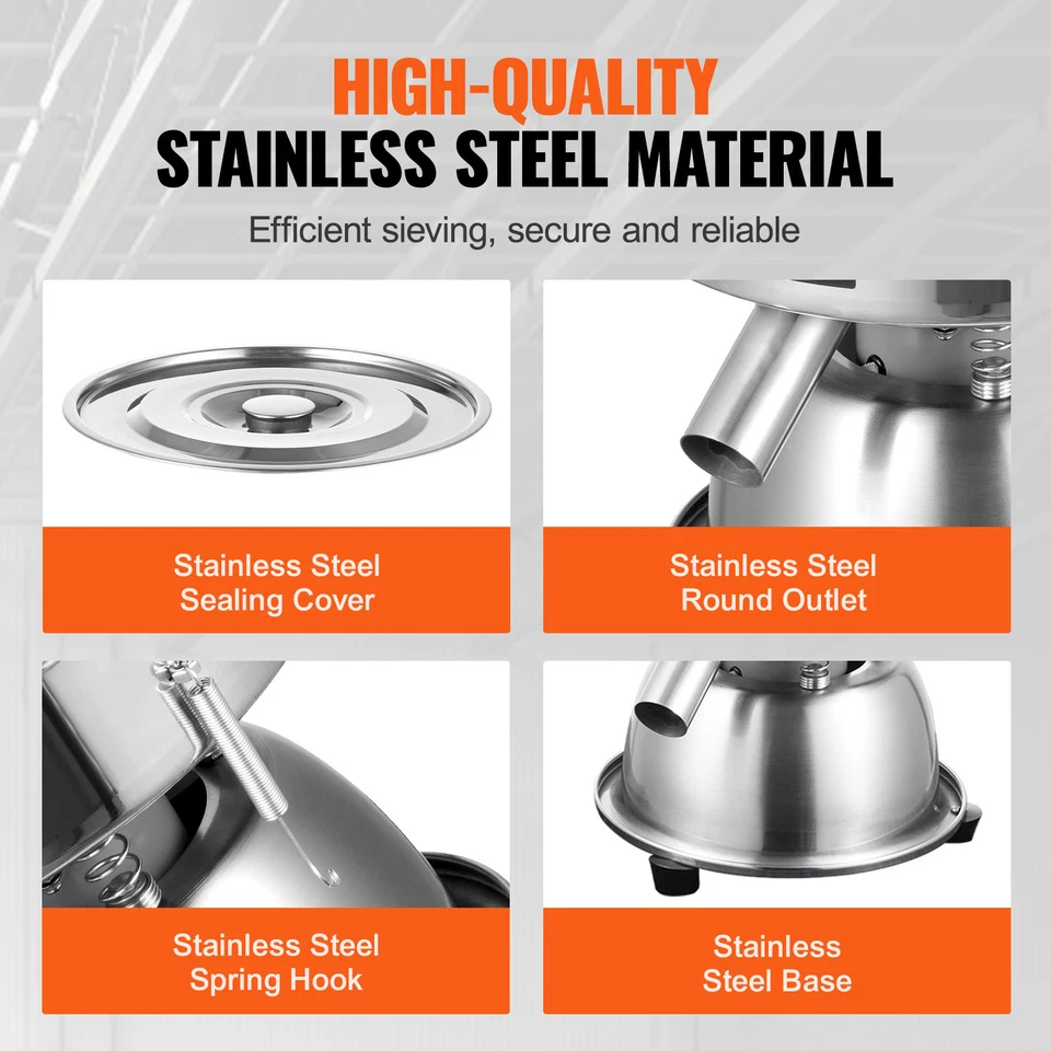 Electric Vibrating Sieve Machine with 40+60 Mesh Automatic Sifter Shaker - Image 2 of 4