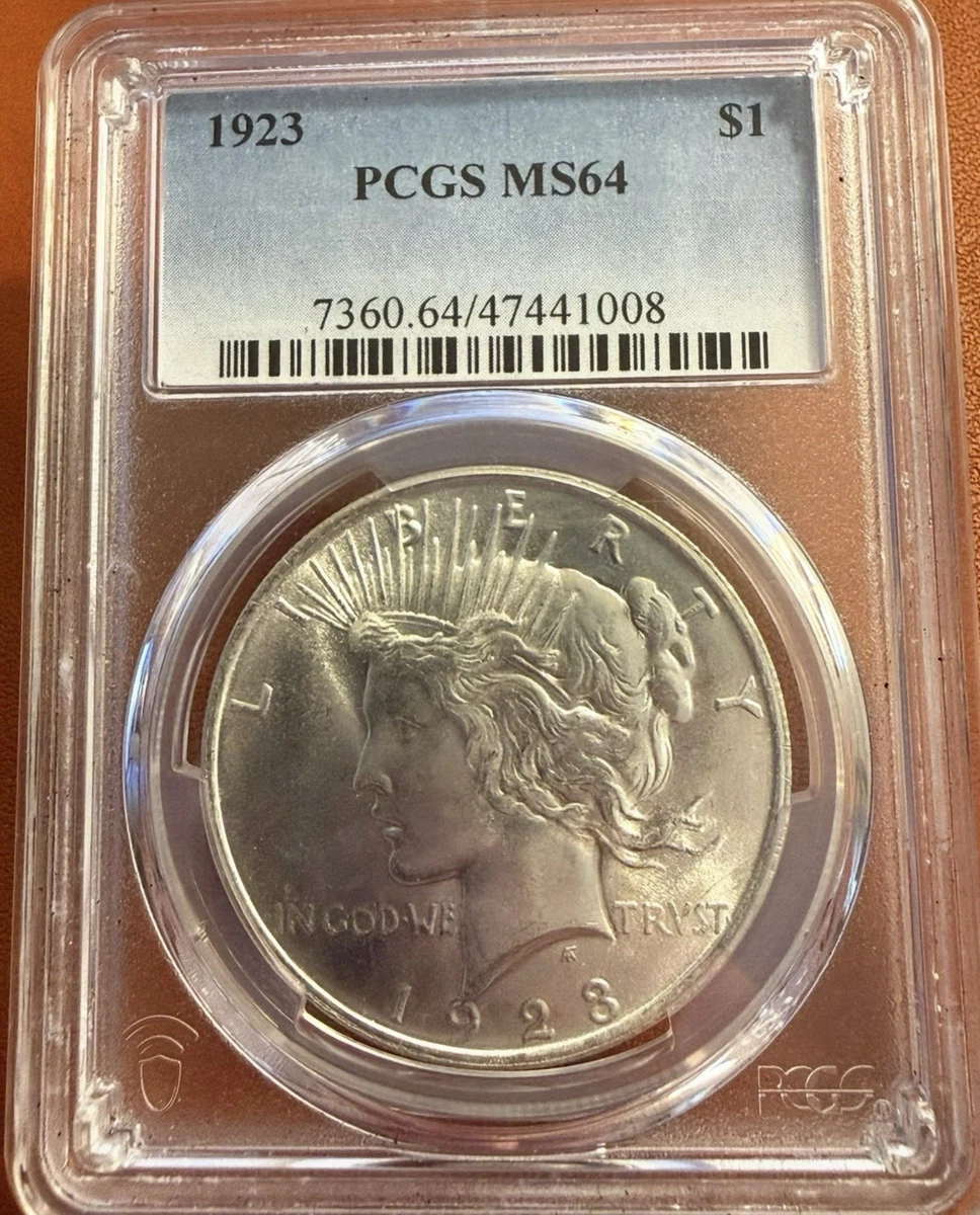MS 64 Graded 1923 Year Peace Dollars (1921-1935) for sale | eBay