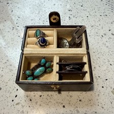 Travelers Jewelry Organizer Brown CASE Mini Size For Daily Use