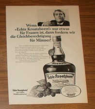 Seltene Werbung ECHTE KROATZBEERE - Gleichberechtigung für Männer 1967