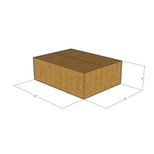 25 12x9x4 Kraft Brown Corrugated Shipping Boxes 32 ECT Single-Wall New