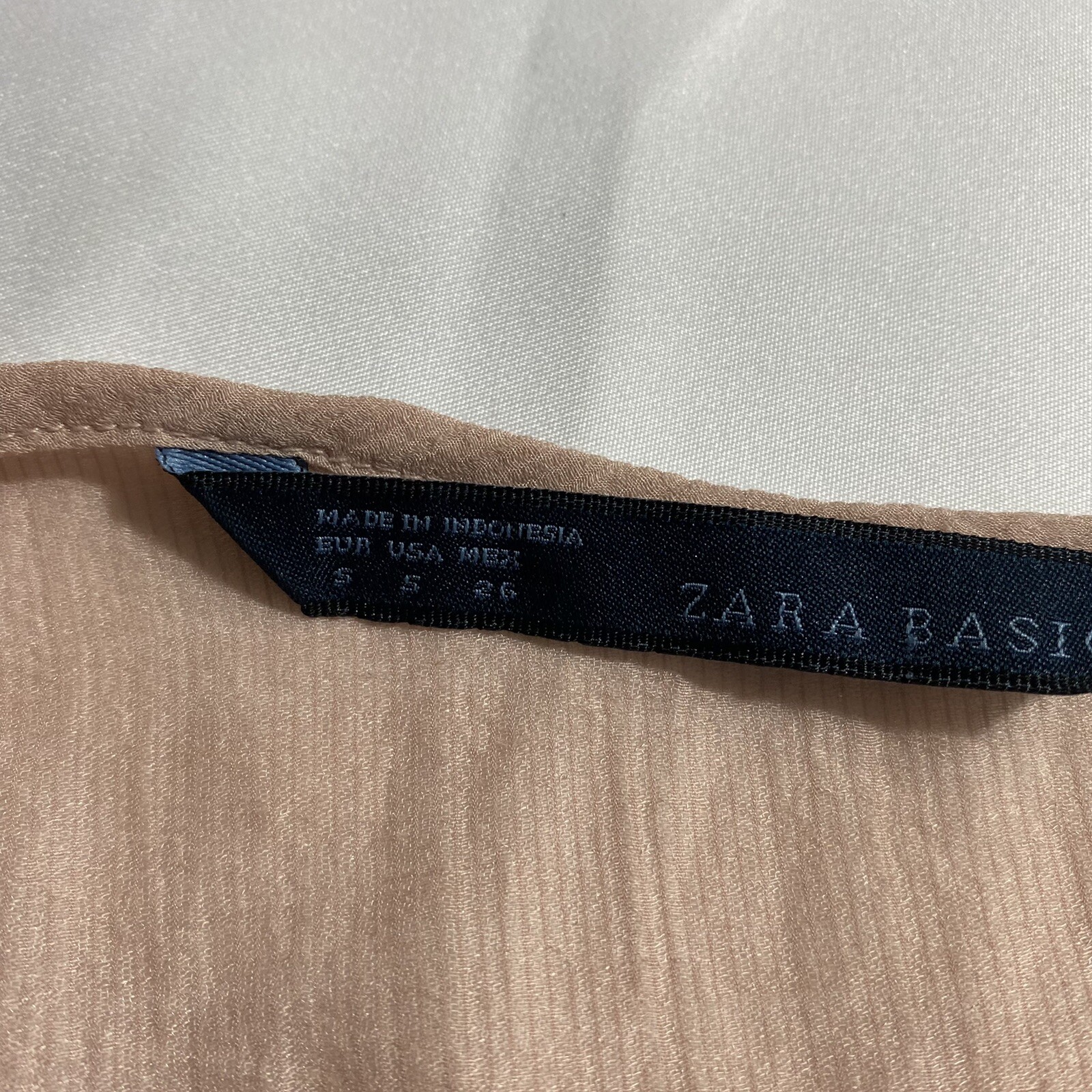 Zara Basic Small Sheer Ruffle Front Sheer Elastic… - image 7