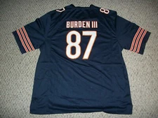 LUTHER BURDEN III Unsigned Custom Chicago Blue Sewn Football Jersey Sizes S-3XL