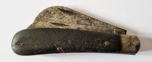 Schönes altes Okuliermesser - Garten Hippe schwarz - France, Gardening Knife - Bild 8 von 8