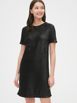 sequin shift dress black Yours London Women's Plus Size Black Velvet Long Sleeve Sequin Dress Size 18