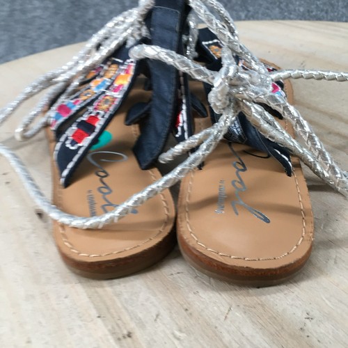 Sandalias Cool by Coolway para mujer 8 gladiador azul tela gancho y lazo corbata cómoda - Imagen 6 de 16