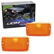 Amber/Yellow Front Bumper Turn Signal Light Housing Lens For 1997-06 Wrangler TJ