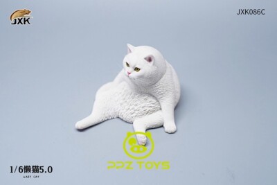 CAT★ JXK 1/6 Lazy Cat 5.0 White Ver. Animal Model Toy Figure Statue