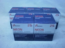 Lot of 5, 25 Pack Skillcraft Neon CD Jewel Cases, 125 Cases Total, Open box