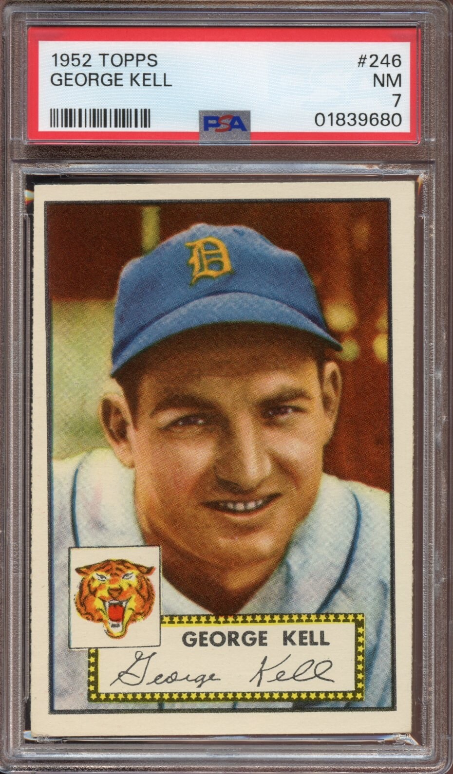 1952 Topps George Kell #246 - HOF Registry - PSA 7 NM