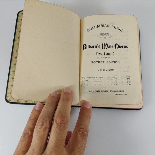 Bilhorn's Male Chorus Nos 1 & 2 Columbian Issue 1896 Pocket Ed HC Songbook - Picture 7 of 13