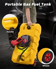 Fuel Caddy 15Gallon Portable Gas Fuel Tank Container with Manual Transfer Nozzle