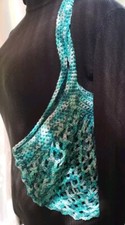 Handmade Crochet Mesh Shoulder Bag for shopping projects produce beach 15x11"