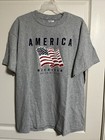 "America Michigan United We Stand " With Flag T-shirt Adult L Nwt